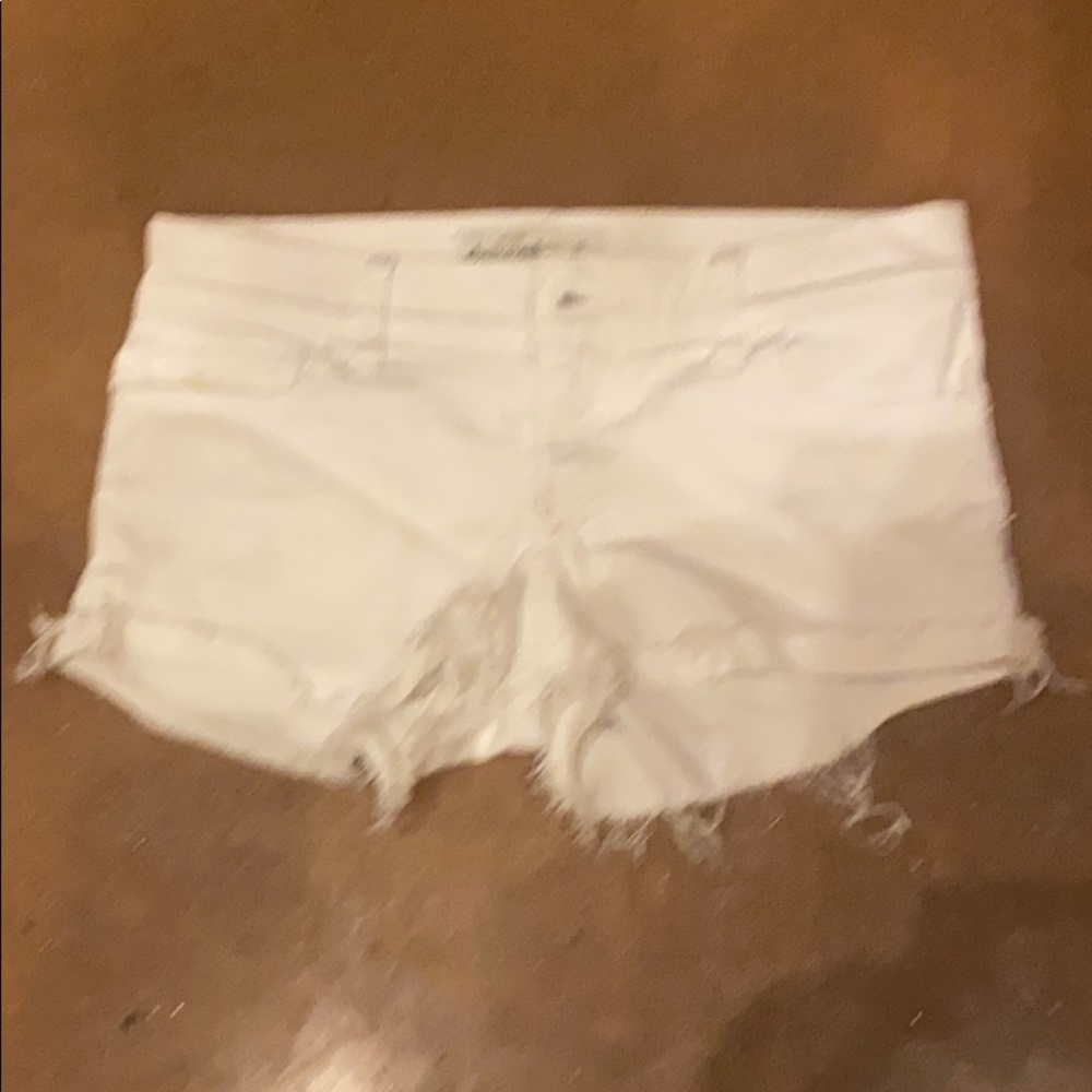 Abercrombie white jean shorts
